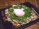 牛すじと葱のお好み焼き