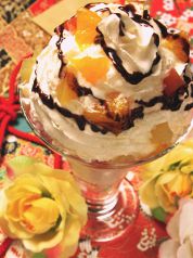 料理メニュー写真&nbsp;果実アイスクリーム /アイスクリーム（塩バニラ・黒ゴマバニラ・チョコレートバニラ）