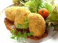 料理メニュー写真&nbsp;自慢の豚クリームコロッケ（2種ソース付）