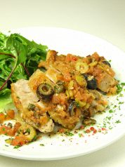 料理メニュー写真&nbsp;鶏グリルのプッタネスカ