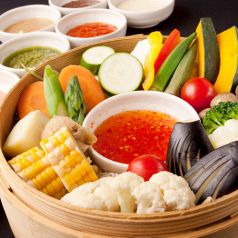 料理メニュー写真&nbsp;季節野菜のせいろ蒸し
