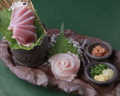 料理メニュー写真 さつま知覧どり お造り2種盛り