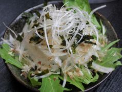 料理メニュー写真 オニオンサラダ/冷やしトマト/アボガド刺