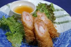 料理メニュー写真 ふわプリ海老春巻