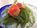 料理メニュー写真&nbsp;島豆腐揚げポン酢添え/ミミガーピーナッツ和え/県産海ぶどう