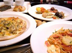 料理メニュー写真&nbsp;[ランチペアセット]前菜4種/パスタ,ピッツァ,リゾットから2種/デザート,パン,ドリンク