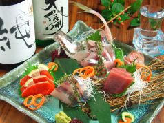 料理メニュー写真 お造り三点盛り合せ/五点