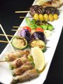 料理メニュー写真&nbsp;銀杏、しいたけ、ミニトマトとモッツアレラ、にんにく