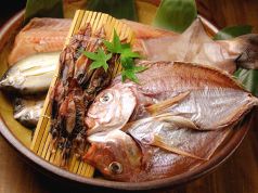 料理メニュー写真 炙り明太子/脂たっぷり縞ほっけ/鮭ハラス焼き