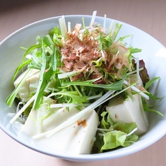豆腐と水菜のサラダ