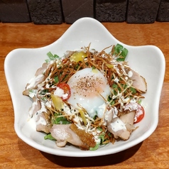 燻製チキンの巣ごもりサラダsmoked chicken salad