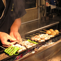 職人技で打つ串焼きに舌鼓