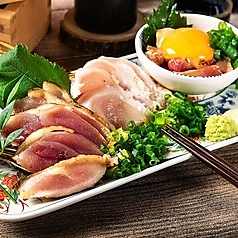 鶏のたたき盛り合わせ