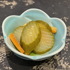 自家製ピクルス/Chicken thigh miso roll