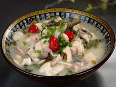 白身魚と高菜の辛味煮込み鍋