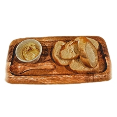 手作りハニーチーズ豆富クラッカー添え/Handmade honey cheese tofu