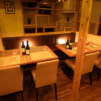 少人数～団体様まで利用可能個室席あり◎