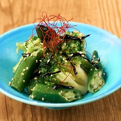 ブロッコリーとオクラの塩昆布ナムル