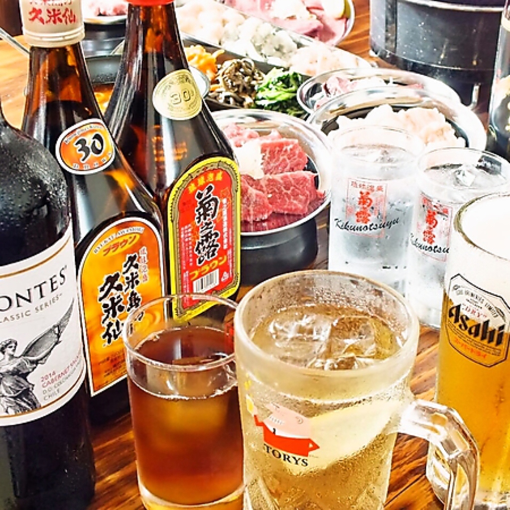 ビールやハイボール、泡盛といった人気ドリンクを種類豊富にご用意！リーズナブルな価格で提供中☆