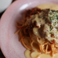 チーズミートソースパスタ