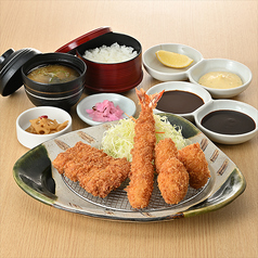 ロース・海老フライ・蟹コロッケ