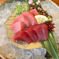 本鮪(まぐろ)や天然南鮪(まぐろ)の希少なお造りを♪
