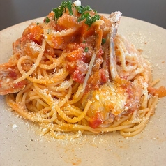 ワタリガニトマトパスタ