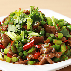 48. 牛肉の湖南風炒め(辛)