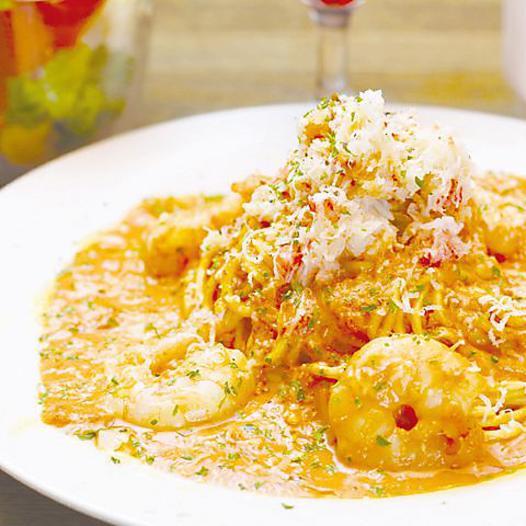 【１番人気】【ズワイ蟹と海老の濃厚トマトクリームパスタ】