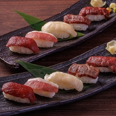 馬肉寿司五種盛り