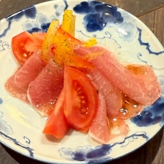 生ハムとトマトのカルパッチョ