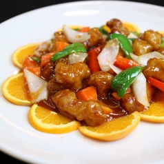 肉団子の唐揚げ／肉団子の甘酢あんかけ／酢豚／豚キムチ／豚肉の天ぷら