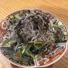 ピーマンとしらすの塩昆布ナムル