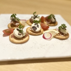 レーズンバターのカナッペ