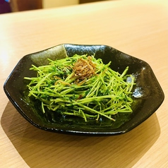 豆苗にんにく炒め