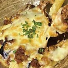 ナスとポテトのボロネーゼペンネグラタン
