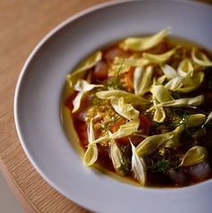鯛と柚子のミモザカルパッチョ