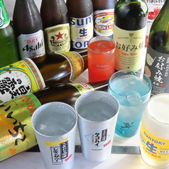 お好み焼き専用の焼酎、ワイン含め厳選したお酒をご準備