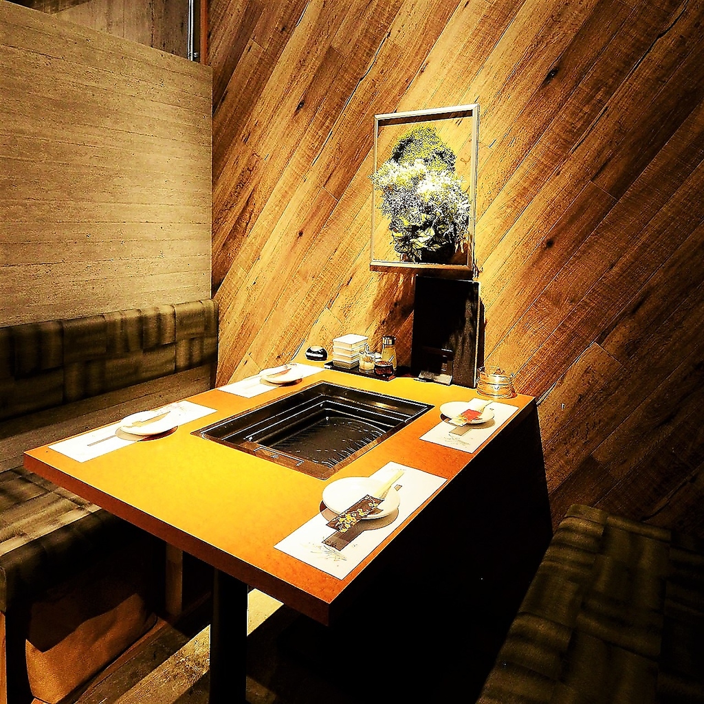 全席個室（完全個室または半個室）でゆっくりとお食事をお楽しみください。