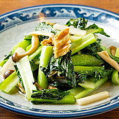 青菜のにんにく塩炒め