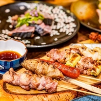 炭火焼で一本一本丁寧に仕上げる自慢の焼鳥