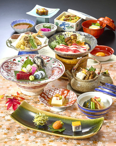 8/1〜9/28まで≪秋穫の恵み≫【松茸会席〜桔梗〜】全10品・4620円