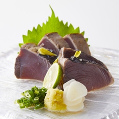 炭火焼き鰹のたたき　日向夏ポン酢