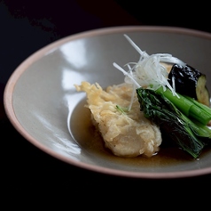 自家製揚げごま豆腐と旬野菜のびたし