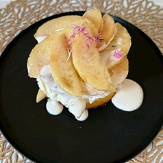 桃のパンケーキ