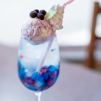 【6月限定♪紫陽花のクリームソーダ】