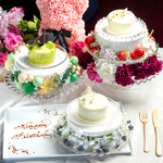 記念日や誕生日ディナーに◎デザートは『メッセージを込めたアニバーサリーケーキ』に変更OK♪