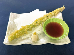 アスパラ天ぷら　まるごと一本