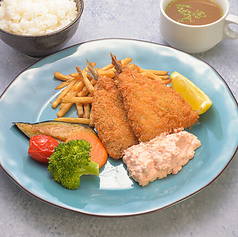 アジフライランチ