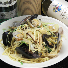 あさりとムール貝のパスタ